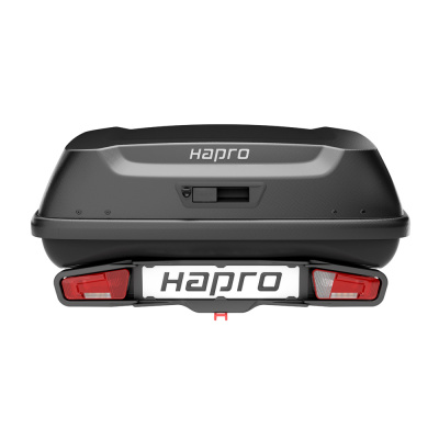 картинка Автомобильный бокс на фаркоп Hapro Boxer M 340 Hexagon black, черный компании RackWorld