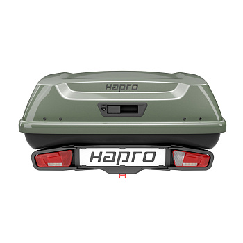  Автомобильный бокс на фаркоп Hapro Boxer M 340 Sage Green, зеленый в компании RackWorld