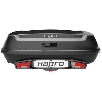  Автомобильный бокс на фаркоп Hapro Boxer L 420 Hexagon black, черный в компании RackWorld
