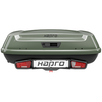  Автомобильный бокс на фаркоп Hapro Boxer L 420 Sage Green, зеленый в компании RackWorld