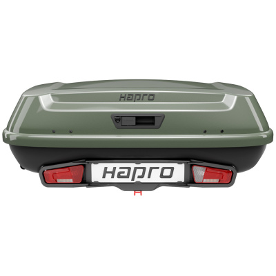 картинка Автомобильный бокс на фаркоп Hapro Boxer L 420 Sage Green, зеленый компании RackWorld